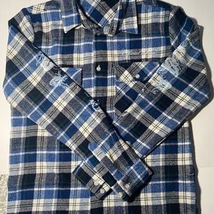 Official Man “Heartless” Rhinestones Men Flannel
